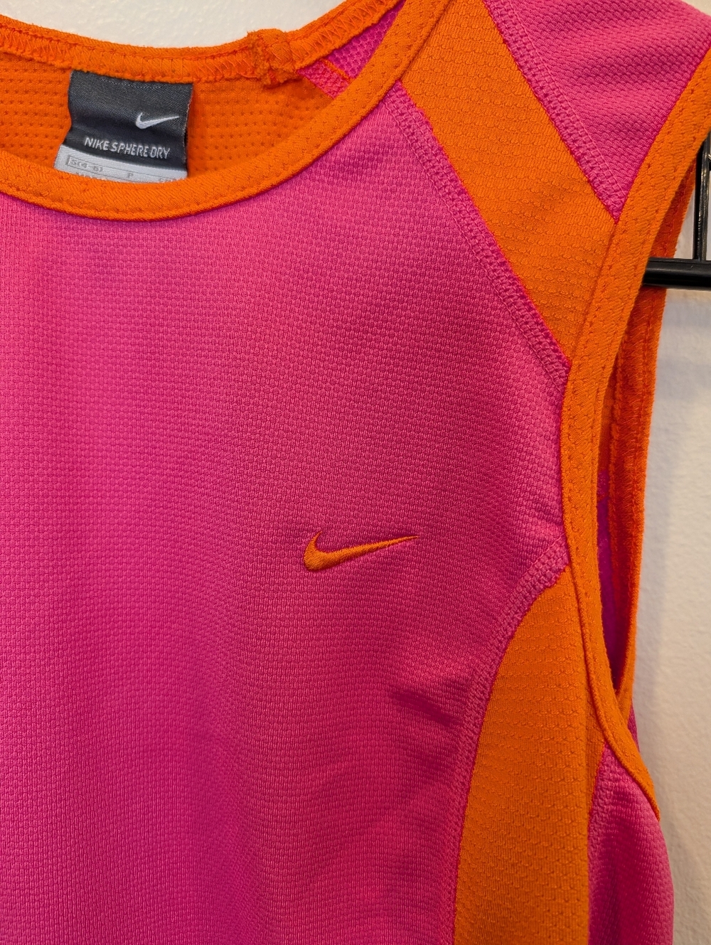 Nike Dri-Fit Tank Top Pink Orange Athletic Workout Gym Size Small - Picture 3 of 6